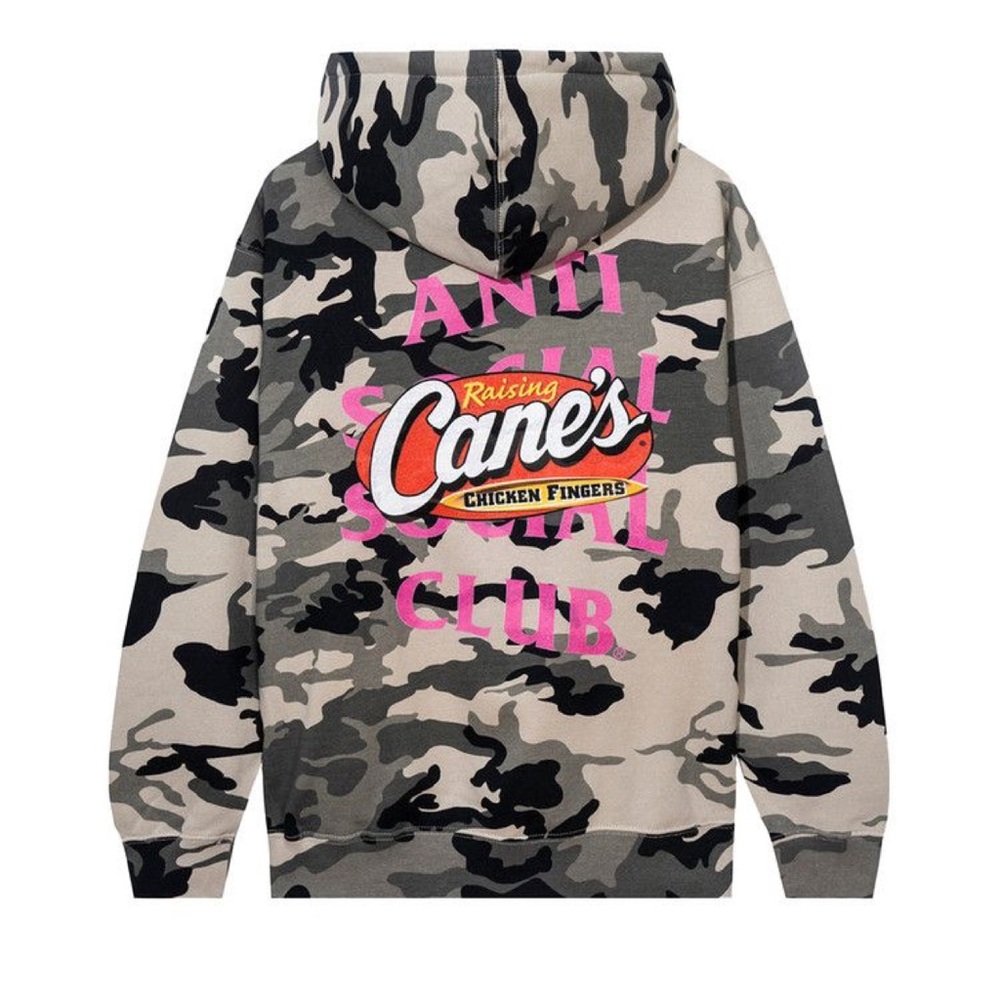 NWT Anti Social Social Club x Raising Canes Saucy Hoodie in Camo
